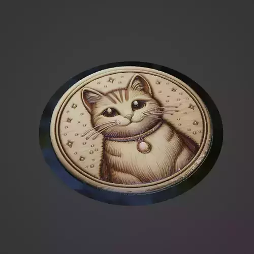 Cat Animal Medallion
