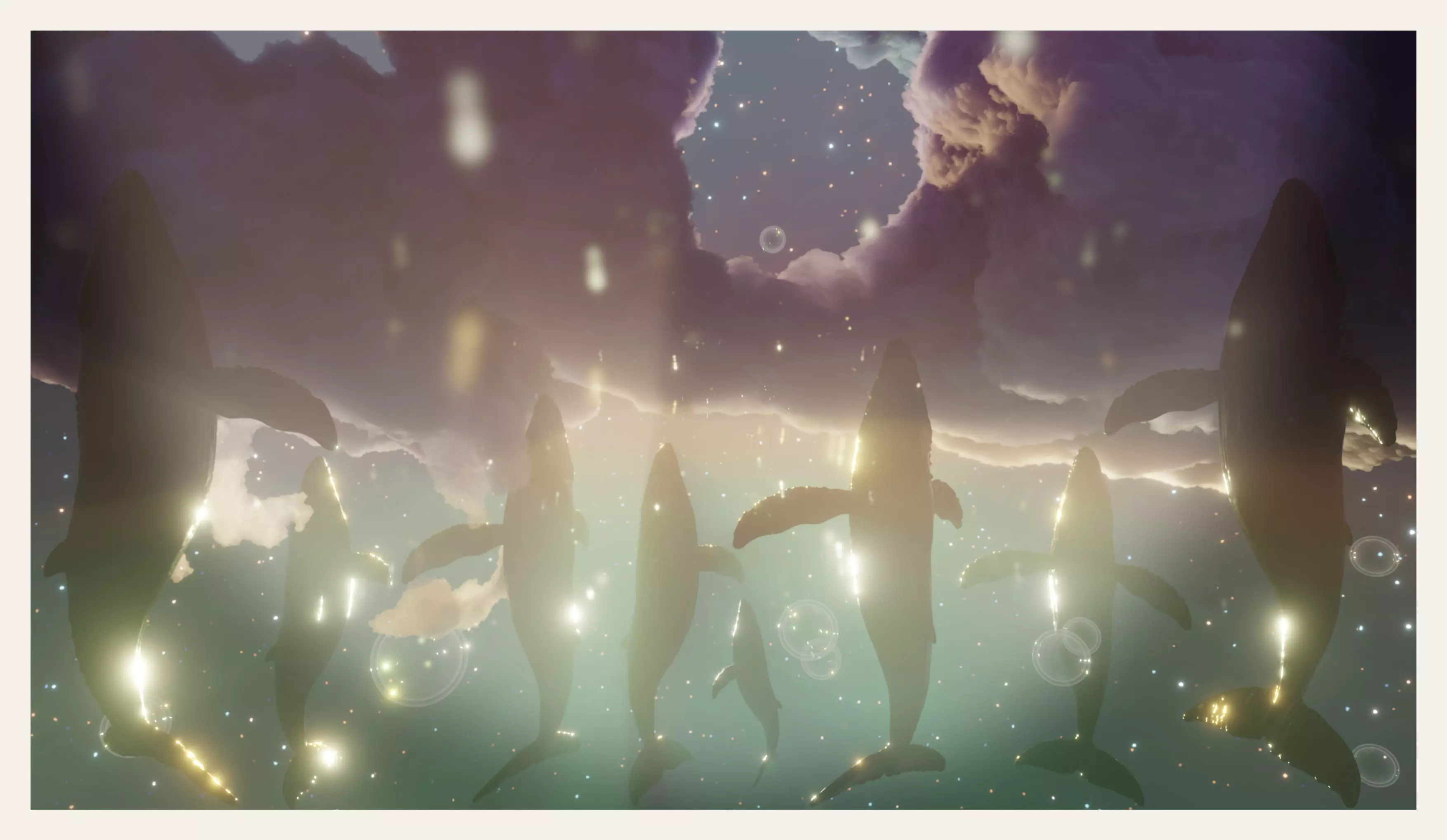 Dreamlike Whale Sky - Fantasy 3D Render and Model 3D model_0