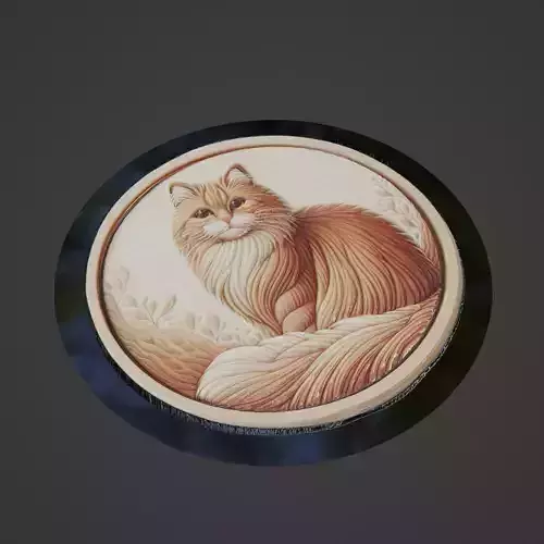 Cat Animal Medallion