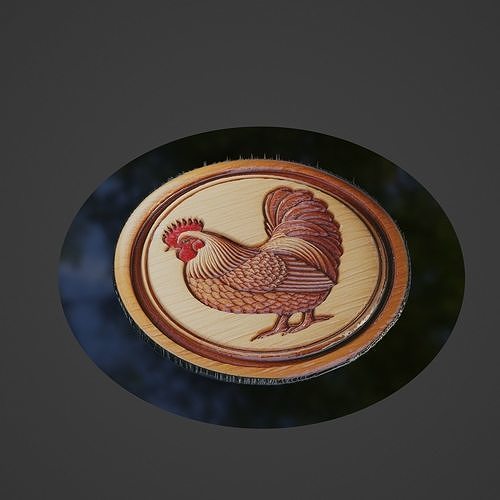 Cockerel Animal Medallion 3D print model