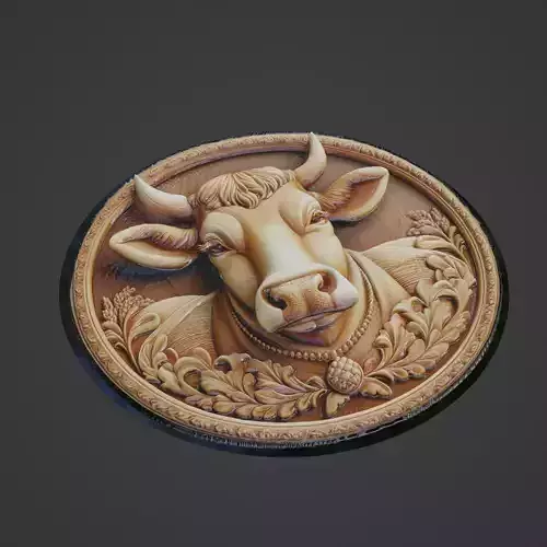 Bull Animal Medallion