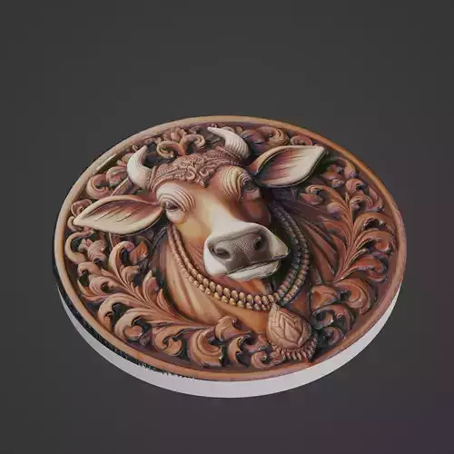 Bull Animal Medallion