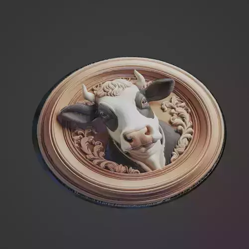 Bull Animal Medallion