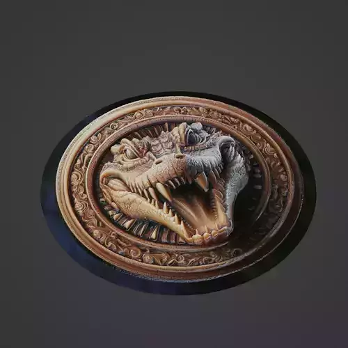Crocodile Animal Medallion