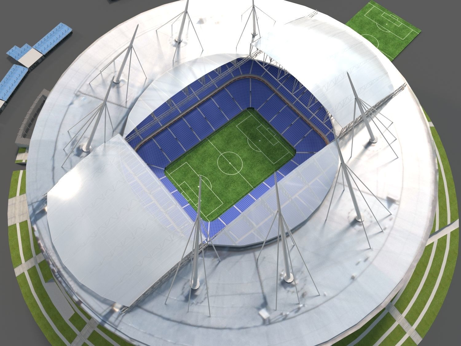 Zenit arena Krestovsky stadium Low-poly 3D model_2