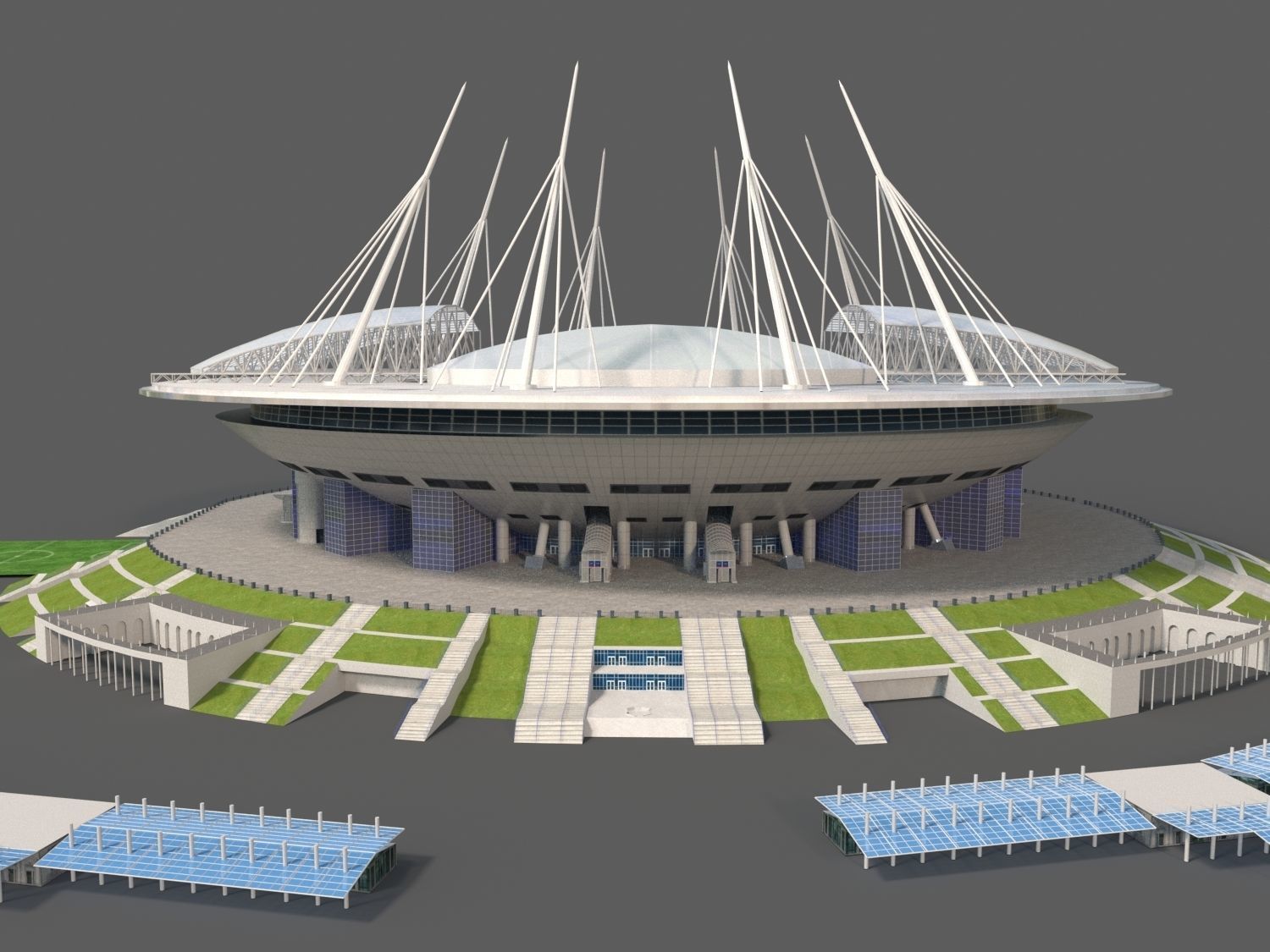 Zenit arena Krestovsky stadium Low-poly 3D model_1