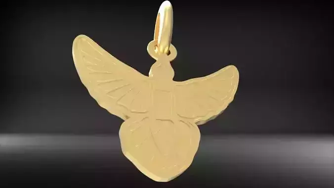 Dove 2D Charm Bracelet Pendant Necklace Jewelry 3D print model
