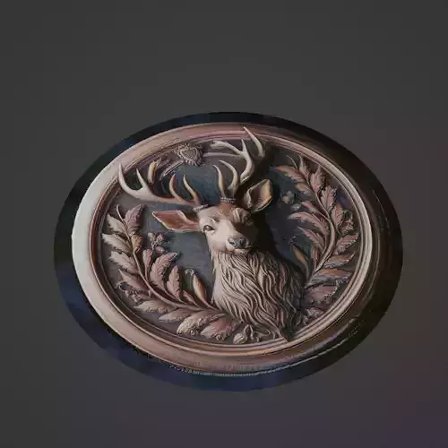 Deer Animal Medallion