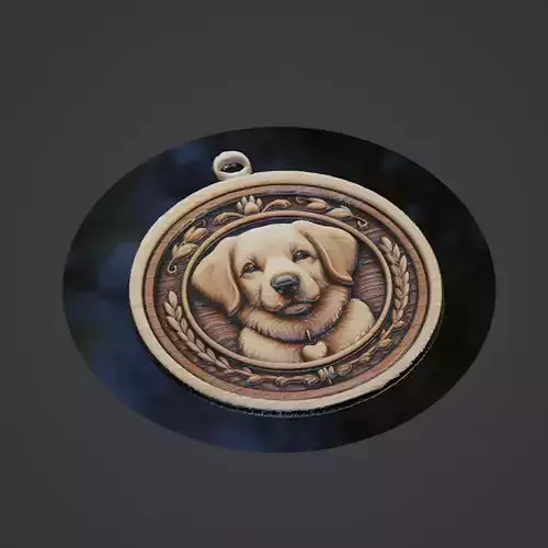 Dog Animal Medallion