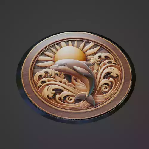 Dolphin Animal Medallion