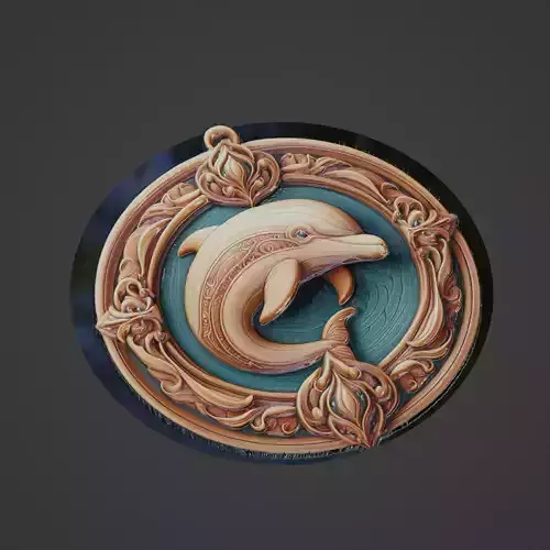 Dolphin Animal Medallion