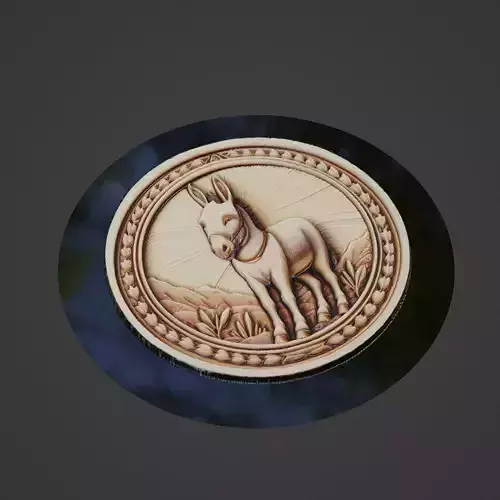Donkey Animal Medallion