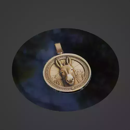 Donkey Animal Medallion