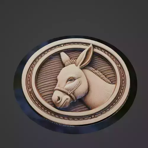 Donkey Animal Medallion