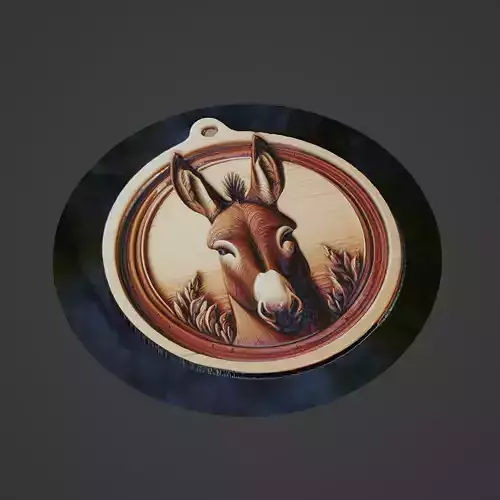 Donkey Animal Medallion