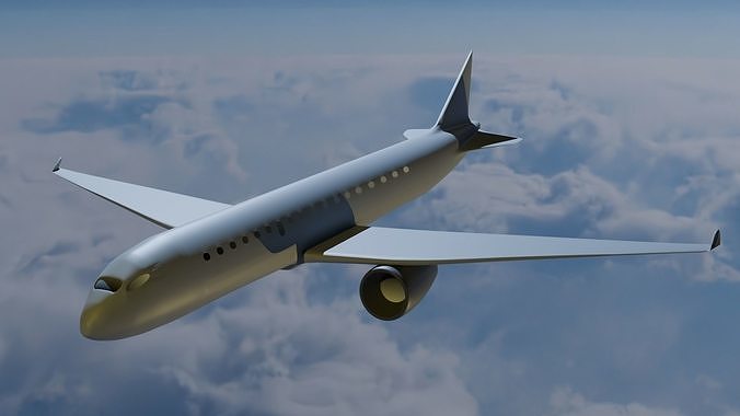 PASSENGER AIRCRAFT LOW POLY - READY TO PLAY Free low-poly 3D model
