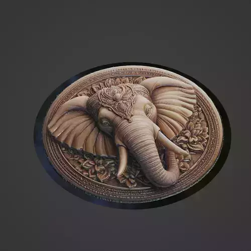 Elephant Animal Medallion