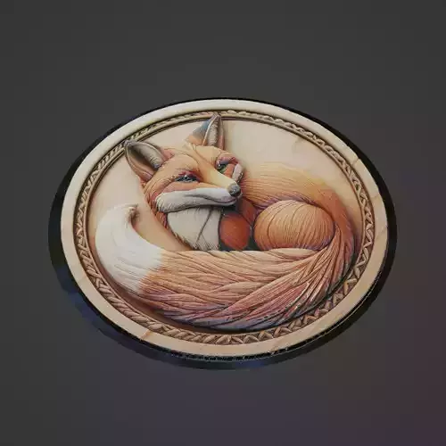 Fox Animal Medallion