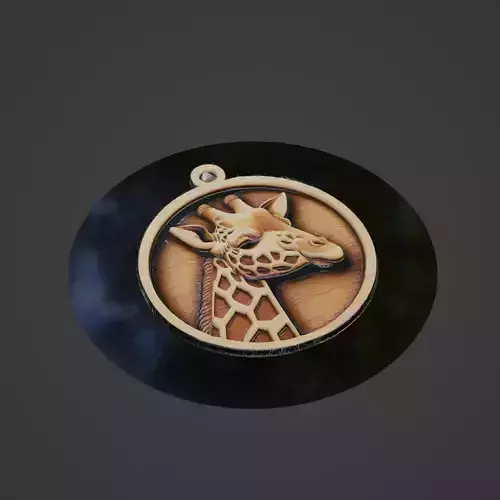 Giraffe Animal Medallion