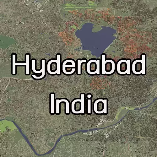 Hyderabad India - city and urban 3D model