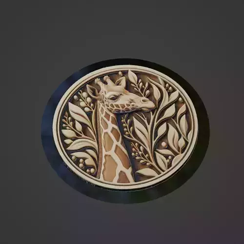 Giraffe Animal Medallion