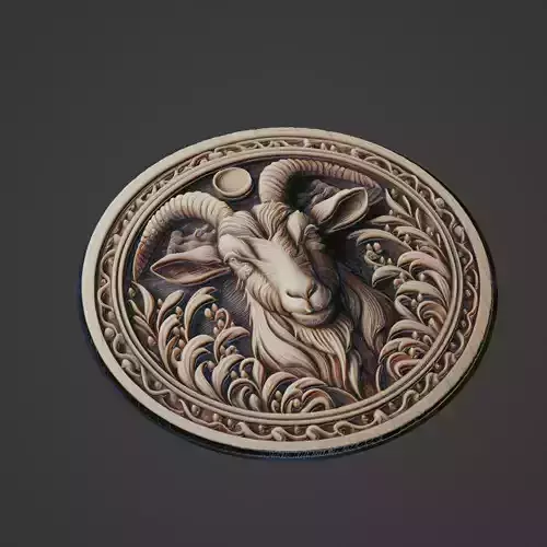 Deer Animal Medallion