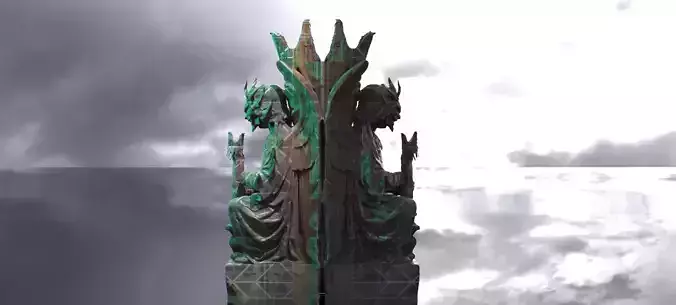 Dantes serpent Stone  3D model
