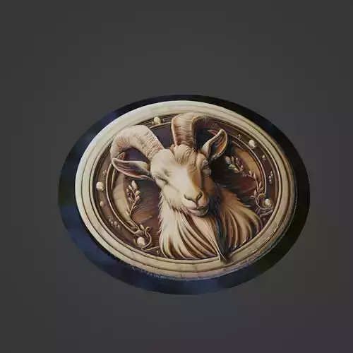 Goat Animal Medallion