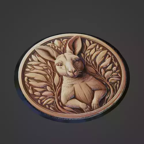 Kangaroo Animal Medallion