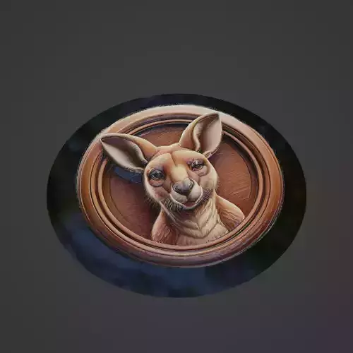 Kangaroo Animal Medallion