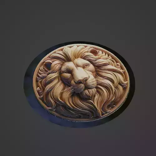 Lion Animal Medallion