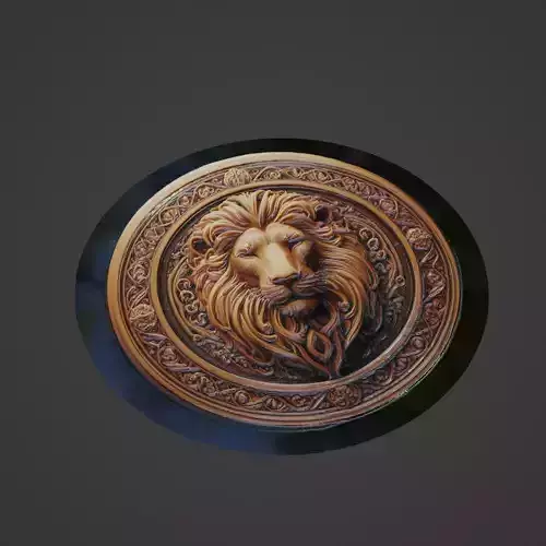 Lion Animal Medallion
