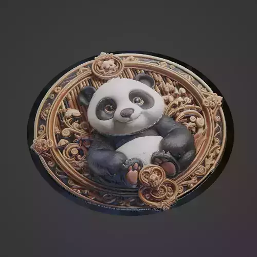 Panda Animal Medallion