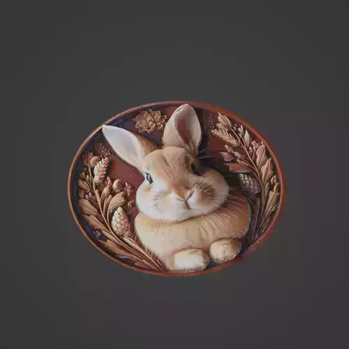 Rabbit Animal Medallion