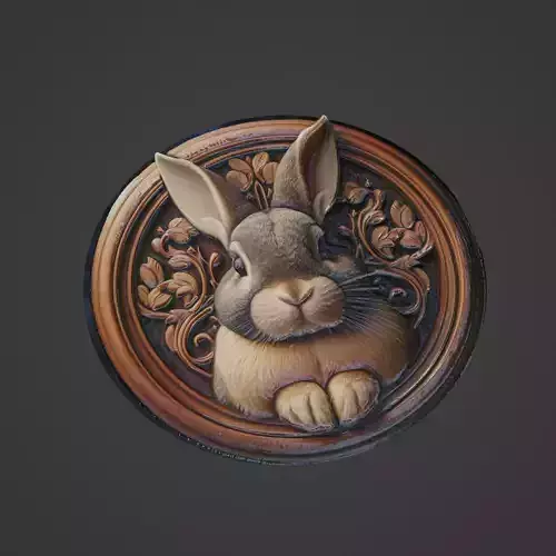Rabbit Animal Medallion