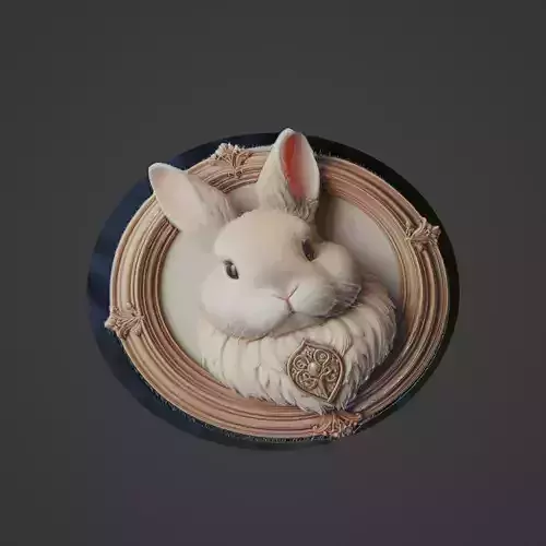 Rabbit Animal Medallion