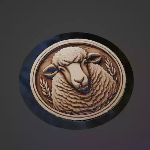 Sheep Animal Medallion