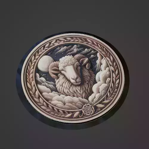 Sheep Animal Medallion