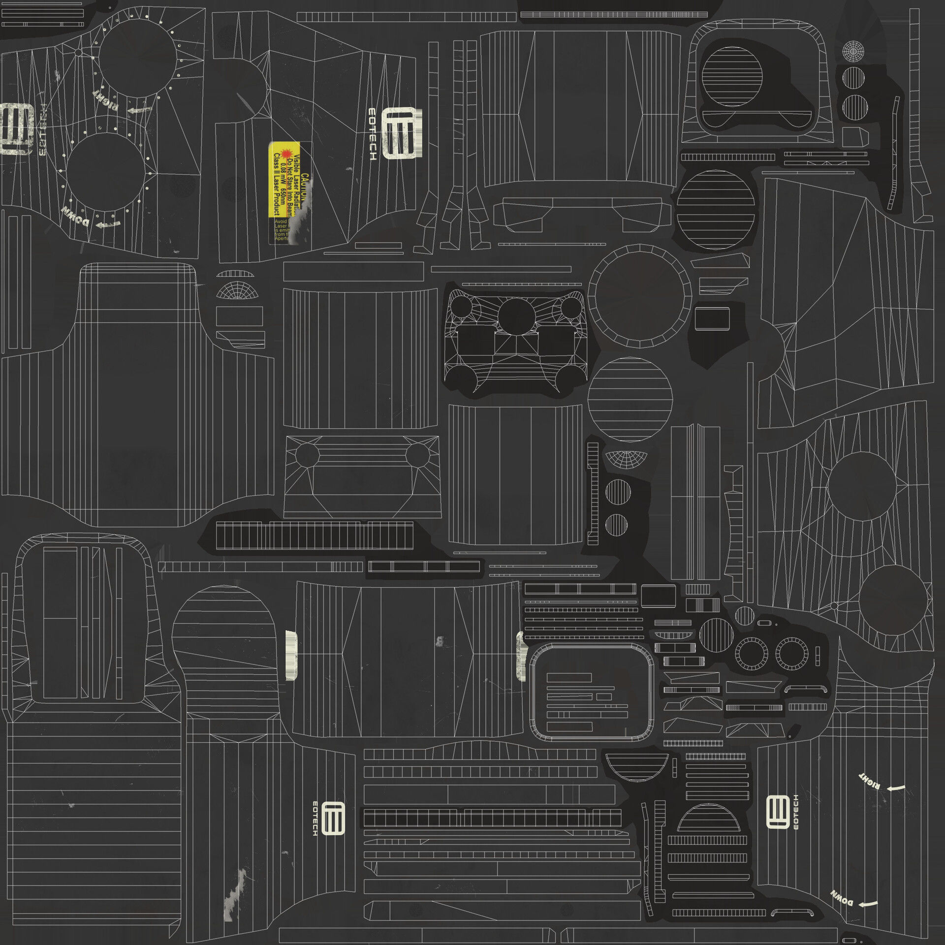 EOTECH XPS2 Holographic Weapon Sight Low-poly 3D model_12