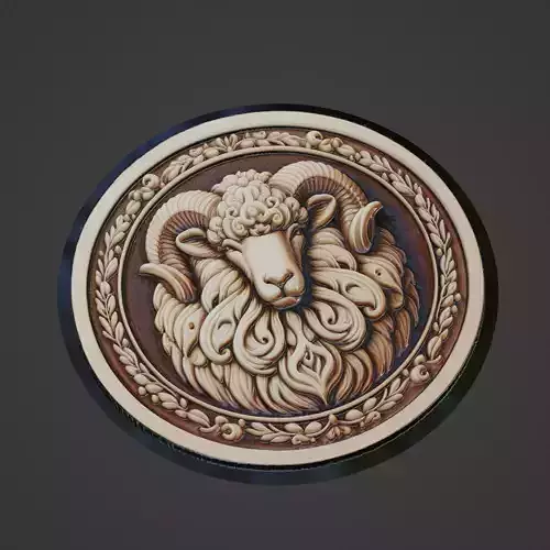 Sheep Animal Medallion