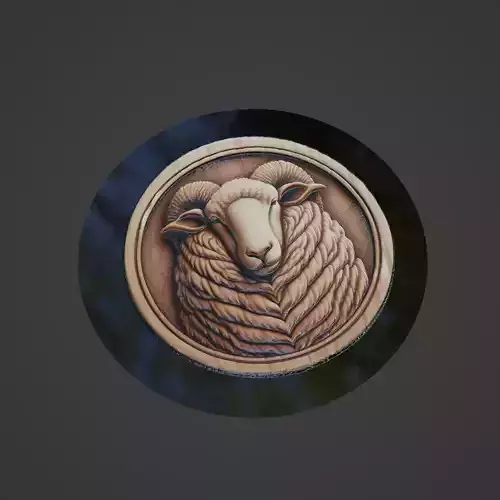 Sheep Animal Medallion