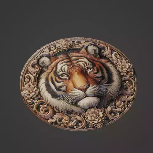 Tiger Animal Medallion