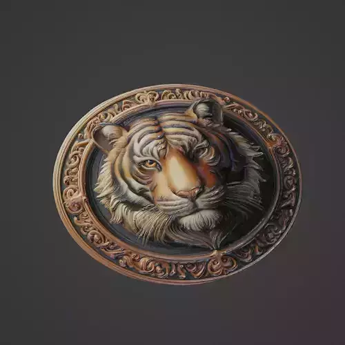 Tiger Animal Medallion