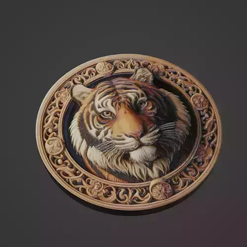 Tiger Animal Medallion