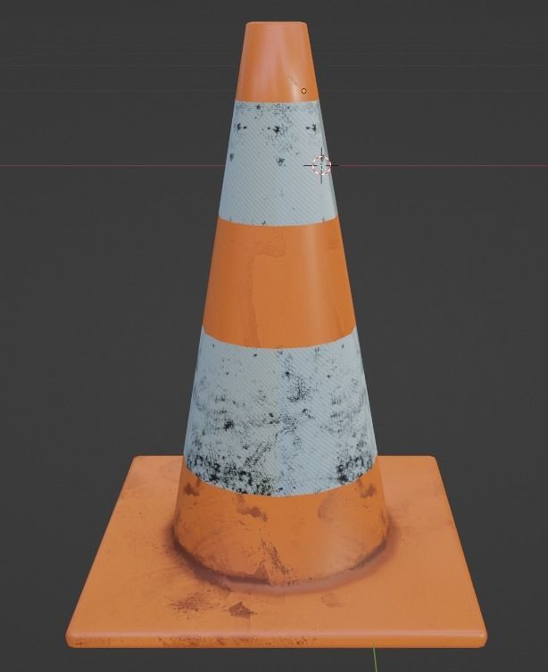 Traffic Cones Low-poly 3D model_6