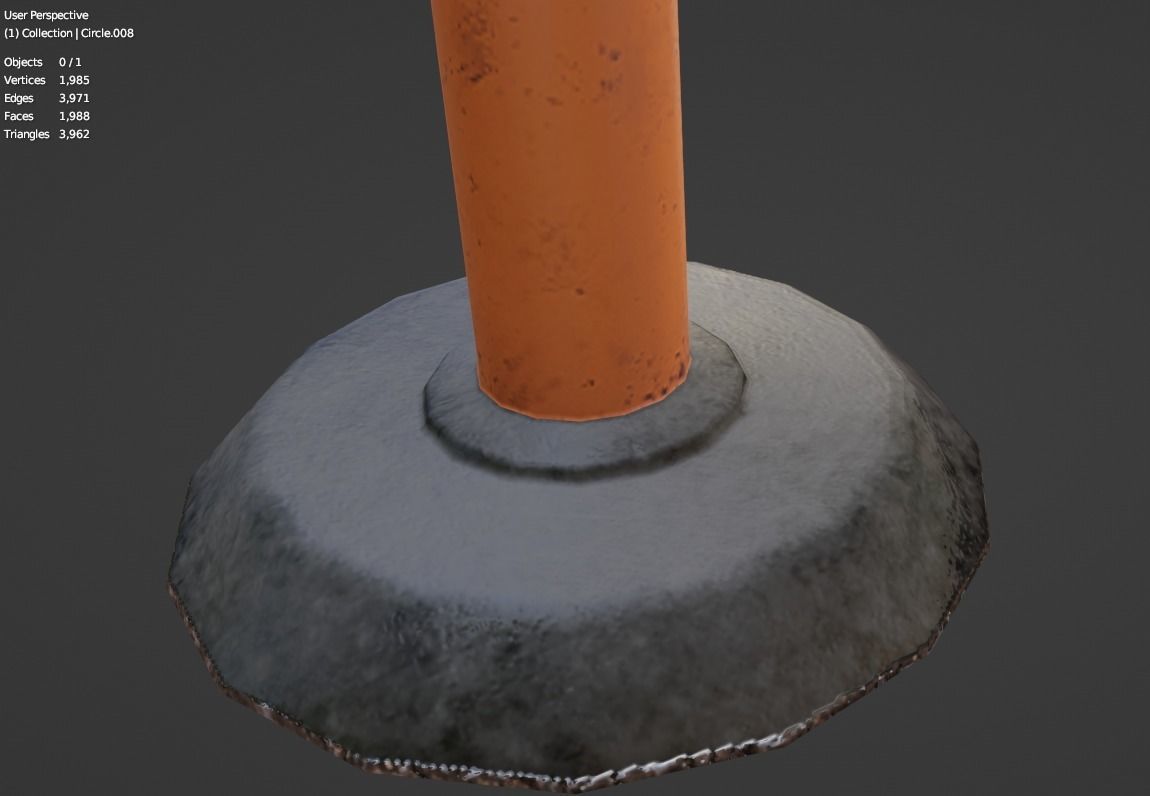 Traffic Cones Low-poly 3D model_12