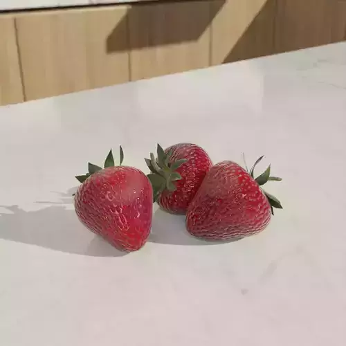 strawberry 3D model