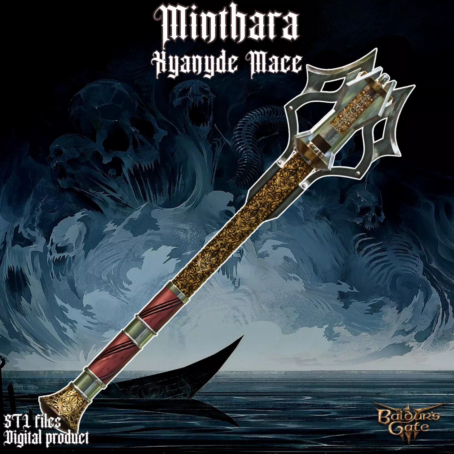 Minthara Xyanyde Mace Baldurs Gate 3 3D print model