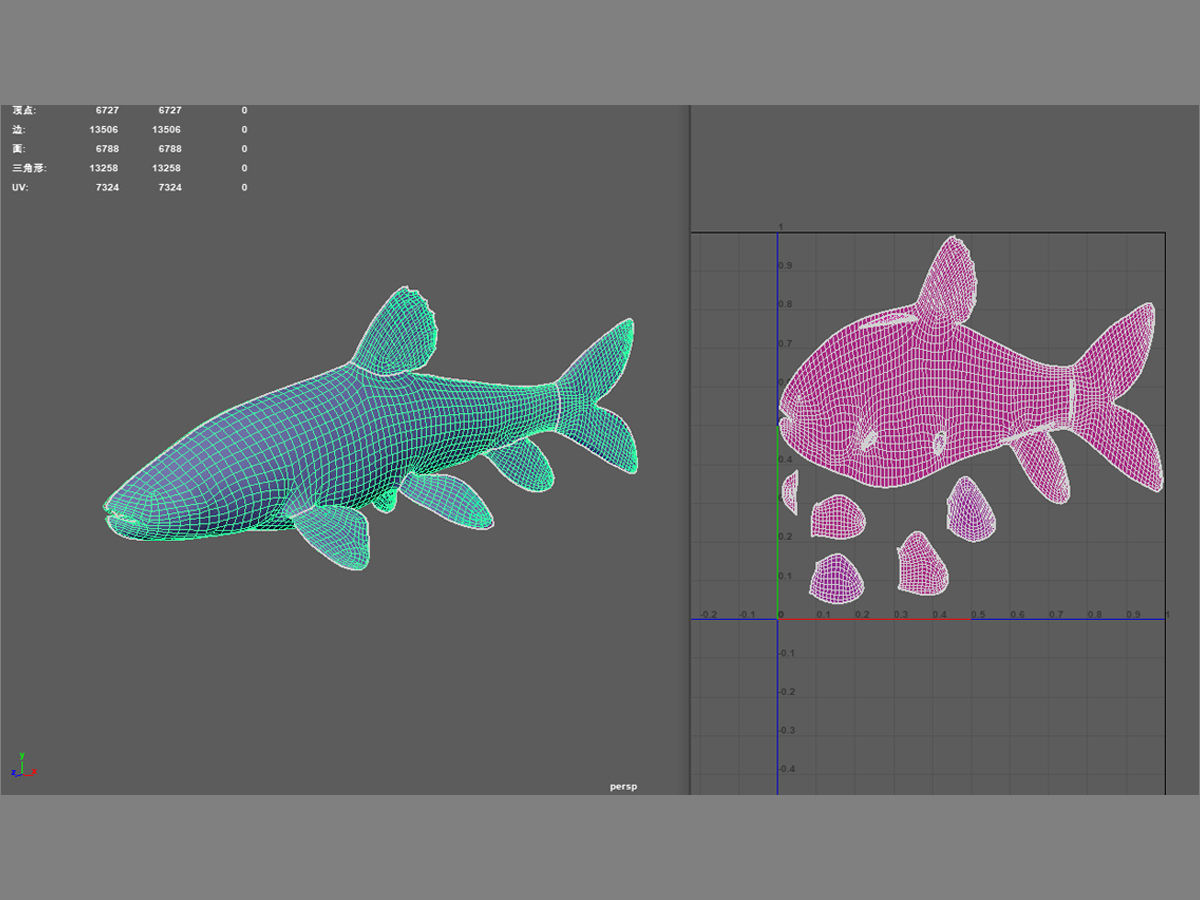 Fish 3D model 001 Low-poly 3D model_5