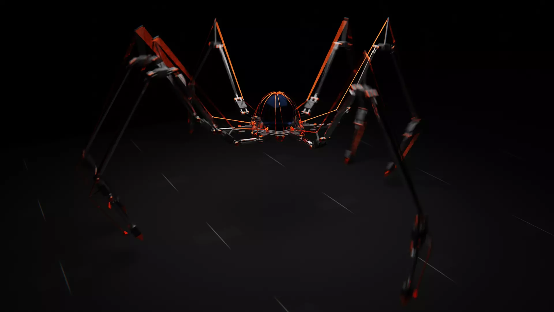 Sci-fi Spider Robot Low-poly 3D model_0